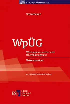 Steinmeyer, R | WpÜG Wertpapiererwerbs-und Übernahmegesetz - Mängelexemplar, kann leichte Gebrauchsspuren aufweisen. Sonderangebot ohne Rückgaberecht. Nur so lange der Vorrat reicht. | Buch | 200-510550720-9 | sack.de