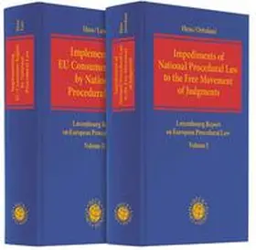 Ortolani / Law / Hess |  Implementing EU Consumer Rights by National Procedural Law + Impediments of National Procedural Law to the Free Movement of Judgments - Mängelexemplar, kann leichte Gebrauchsspuren aufweisen. Sonderangebot ohne Rückgaberecht. Nur so lange der Vorrat reicht. | Buch |  Sack Fachmedien