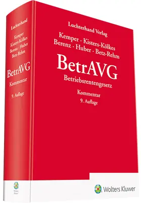 Kemper / Kisters-Kölkes / Huber |  BetrAVG: Betriebsrentengesetz - Vorauflage, kann leichte Gebrauchsspuren aufweisen. Sonderangebot ohne Rückgaberecht. Nur so lange der Vorrat reicht. | Buch |  Sack Fachmedien