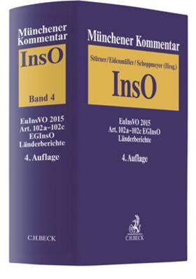 Schoppmeyer / Eidenmüller / Schlegel |  Münchener Kommentar zur Insolvenzordnung  Bd. 4: EuInsVO 2015, Art. 102a-102c EGInsO, Länderberichte - Mängelexemplar, kann leichte Gebrauchsspuren aufweisen. Sonderangebot ohne Rückgaberecht. Nur so lange der Vorrat reicht | Buch |  Sack Fachmedien