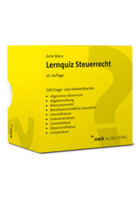 Marx |  Lernquiz Steuerrecht - Vorauflage, kann leichte Gebrauchsspuren aufweisen. Sonderangebot ohne Rückgaberecht. Nur so lange der Vorrat reicht. | Buch |  Sack Fachmedien