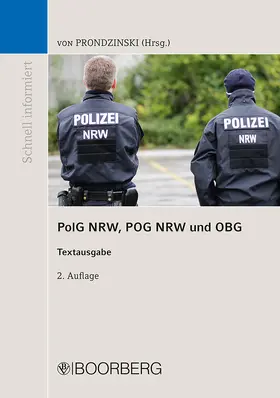 Prondzinski | PolG NRW, POG NRW und OBG - Mängelexemplar, kann leichte Gebrauchsspuren aufweisen. Sonderangebot ohne Rückgaberecht. Nur so lange der Vorrat reicht. | Buch | 200-510592766-3 | sack.de