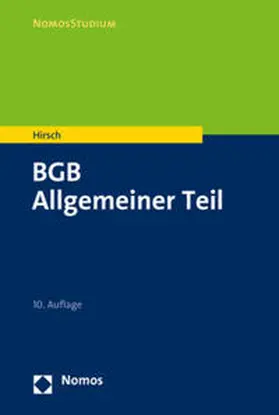 Hirsch |  BGB Allgemeiner Teil - Mängelexemplar, kann leichte Gebrauchsspuren aufweisen. Sonderangebot ohne Rückgaberecht. Nur so lange der Vorrat reicht. | Buch |  Sack Fachmedien