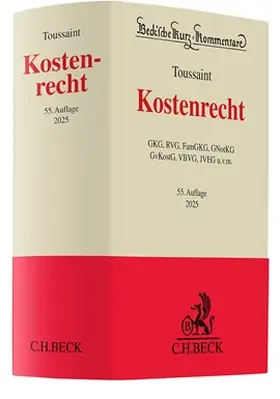 Toussaint |  Kostenrecht KostR - Vorauflage, kann leichte Gebrauchsspuren aufweisen. Sonderangebot ohne Rückgaberecht. Nur so lange der Vorrat reicht. | Buch |  Sack Fachmedien