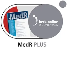 beck-online. MedR PLUS | Verlag C. H. Beck GmbH & Co. KG | Datenbank | sack.de