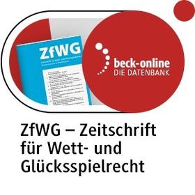 beck-online. ZfWG Zeitschrift für Wett- und Glücksspielrecht | C.H.Beck | Datenbank | sack.de