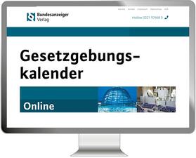 Gesetzgebungskalender - Online | Reguvis Fachmedien GmbH | Datenbank | sack.de