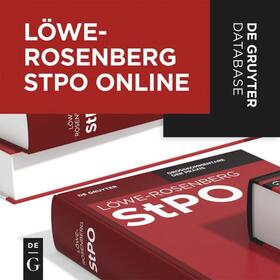 Löwe-Rosenberg StPO Online | De Gruyter | Datenbank | sack.de