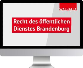 Recht des öffentlichen Dienstes Brandenburg | Walhalla | Datenbank | sack.de
