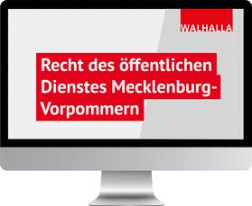 Recht des öffentlichen Dienstes Mecklenburg-Vorpommern | Walhalla | Datenbank | sack.de