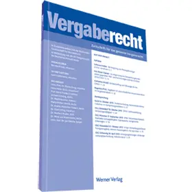 VergabeR - Vergaberecht | Werner Verlag | Datenbank | sack.de