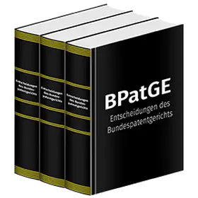 BPatGE - Entscheidungen des Bundespatentgerichts | Carl Heymanns Verlag | Datenbank | sack.de