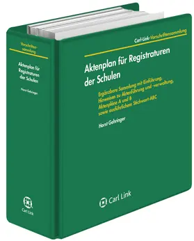 Aktenplan für Registraturen der Schulen | Carl Link | Datenbank | sack.de