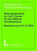 KMK |  Bildungsstandards im Fach Chemie für den Mittleren Schulabschluss | Datenbank |  Sack Fachmedien