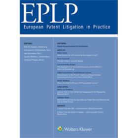 EPLP - European Patent Litigation in Practice | Carl Heymanns Verlag | Datenbank | sack.de