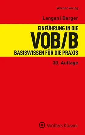 Langen u.a. |  Einführung in die VOB/B | Datenbank |  Sack Fachmedien