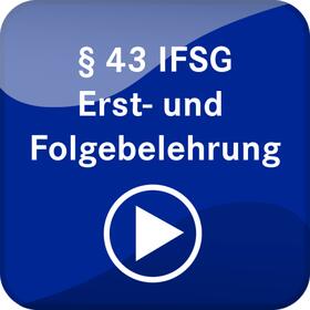 Schulung und Belehrung nach §43 IFSG (Deutsch) | Behr's Verlag | Datenbank | sack.de
