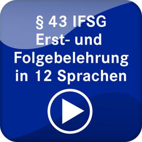 Schulung und Belehrung nach §43 IFSG (in 15 Sprachen) | Behr's Verlag | Datenbank | sack.de