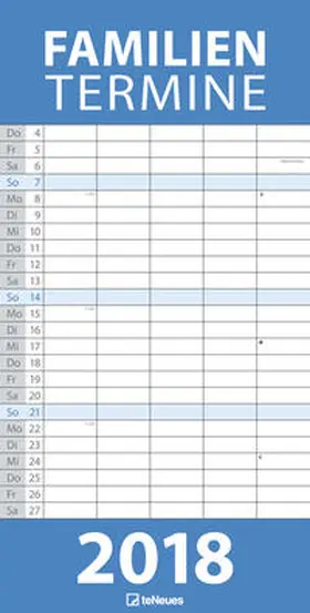 teNeues |  Familienplaner Blau 2018 | Sonstiges |  Sack Fachmedien