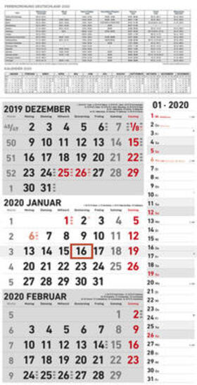 3-Monats-Kombiplaner Grau 2020 | Sonstiges | 400-272596611-7 | sack.de