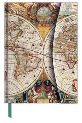 NEUMANN | N NEUMANNVERLAGE - Antique Maps 2025 Diary, 16x22cm, Taschenkalender mit Magnetverschluss und Lesebändchen, Tasche für Visitenkarte, Jahres- und Monatsübersicht und internationales Kalendarium | Sonstiges | 400-272599461-5 | www.sack.de