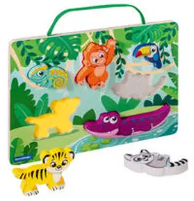  Play+ Magnetisches Holz-Fühl-Puzzle: Dschungel - ab 12 Monate | Sonstiges |  Sack Fachmedien