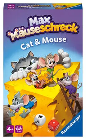 © Seven Towns Ltd. |  Ravensburger 22466 - Max Mäuseschreck- Kompaktes Katz & Maus Spiel für Kinder ab 4 Jahren, Würfel- und Sammelspiel für 2-4 Spieler | Sonstiges |  Sack Fachmedien