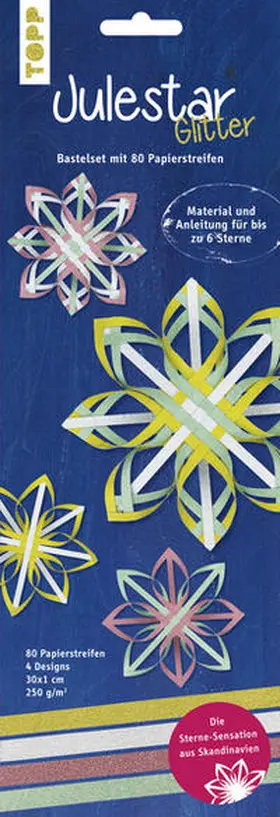 Klobes |  Klobes, M: Julestar Papierstreifen-Set Glitter | Sonstiges |  Sack Fachmedien