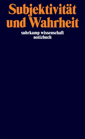 Suhrkamp Verlag |  Foucault Notizbuch "Subjektivität und Wahrheit" (großes Notizbuch) | Buch |  Sack Fachmedien