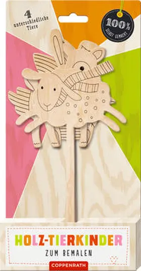  Holz-Tierkinder zum Bemalen. Hase, Reh, Lamm und Vogel | Sonstiges |  Sack Fachmedien