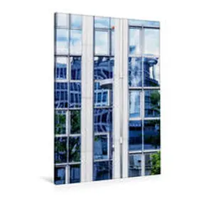 CALVENDO |  Premium Textil-Leinwand 80 cm x 120 cm hoch, Ein Motiv aus dem Kalender Frankfurts Architekturen - Spiegelbilder der Bürostadt Niederrad | Wandbild, Bild auf Keilrahmen, Fertigbild auf echter Leinwand, Leinwanddruck | Sonstiges |  Sack Fachmedien