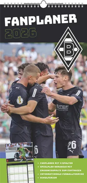 Neumann |  Borussia Mönchengladbach 2026 - Fanplaner - Fan-Kalender - Fußball-Kalender - 22x45 - Sport | Sonstiges |  Sack Fachmedien