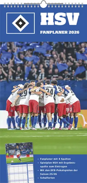Neumann |  Hamburger SV 2026 - Fanplaner - Fußball-Kalender - Fan-Kalender - 22x45 - Sport | Sonstiges |  Sack Fachmedien
