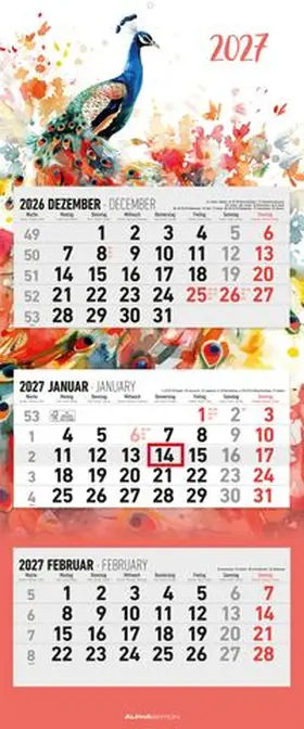  3-Monatskalender Design 2027 | Sonstiges |  Sack Fachmedien