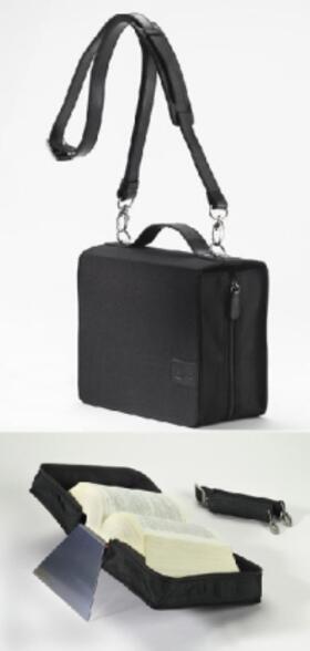 SartoriusSKIN Tasche BASIC 2.0 Gr. L in Onyx-Schwarz mit Tragegurt & Buchstütze