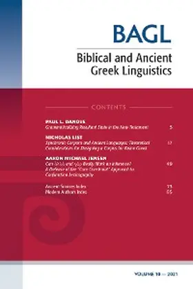 Porter / O'Donnell |  Biblical and Ancient Greek Linguistics, Volume 10 | eBook | Sack Fachmedien