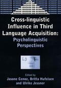 Cenoz / Hufeisen / Jessner |  Cross-Linguistic Influence in Third Language Acquisition | eBook | Sack Fachmedien