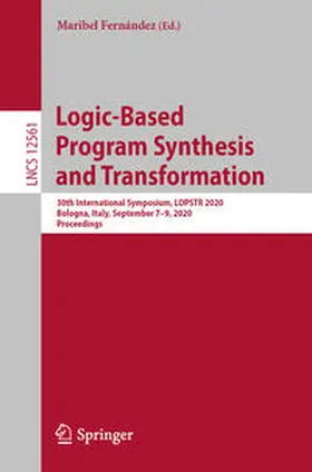 Fernández |  Logic-Based Program Synthesis and Transformation | eBook | Sack Fachmedien