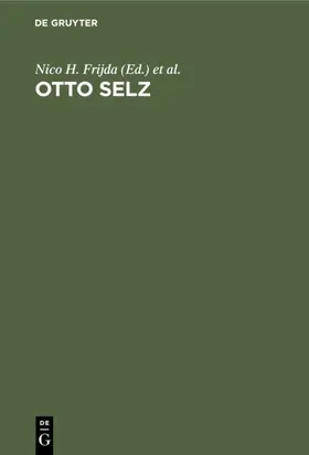 Frijda / Groot |  Otto Selz | eBook | Sack Fachmedien