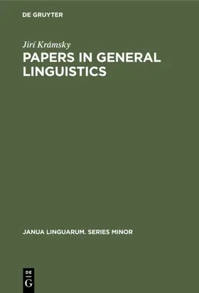 Krámsky |  Papers in General Linguistics | eBook | Sack Fachmedien