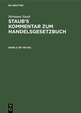 Schmidt / Staub / Pinner | §§ 178–342 | E-Book | sack.de