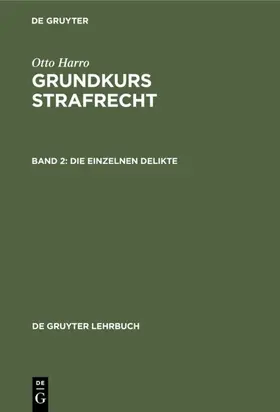 Harro | Die einzelnen Delikte | E-Book | www.sack.de