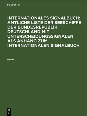 Internationales Signalbuch (I.S.B.) | E-Book | www.sack.de