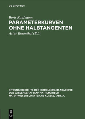 Kaufmann / Rosenthal |  Parameterkurven ohne Halbtangenten | eBook | Sack Fachmedien