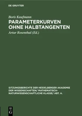 Kaufmann / Rosenthal |  Parameterkurven ohne Halbtangenten | eBook | Sack Fachmedien
