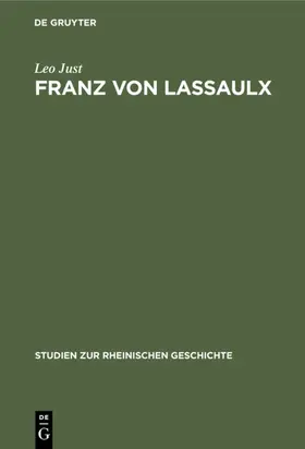 Just |  Franz von Lassaulx | eBook | Sack Fachmedien