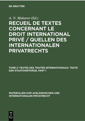 Makarov | Textes des Traités Internationaux/ Texte der Staatsverträge | E-Book | sack.de