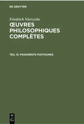  Fragments posthumes | eBook | Sack Fachmedien