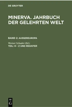 Schuder |  O - Z und Register | eBook | Sack Fachmedien