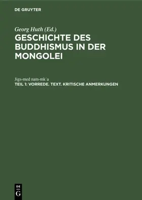 Huth / nam-mk?a |  Vorrede. Text. Kritische Anmerkungen | eBook | Sack Fachmedien